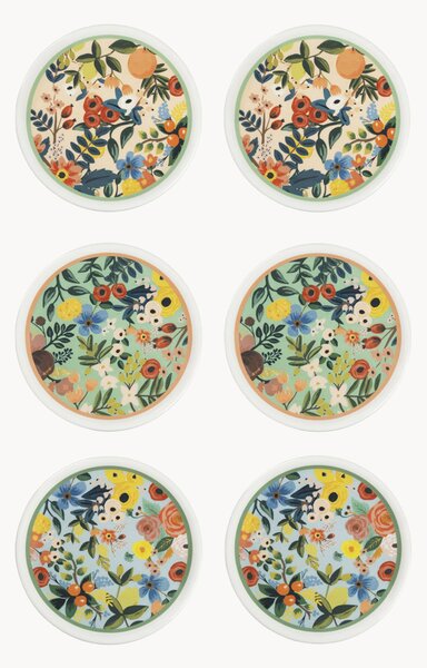 Sada porcelánových talířů na pizzu Fiori Frida, 6 dílů