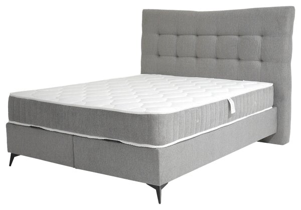 POSTEL BOXSPRING, 180/200 cm, světle šedá Hom`in - Postele s úložným prostorem