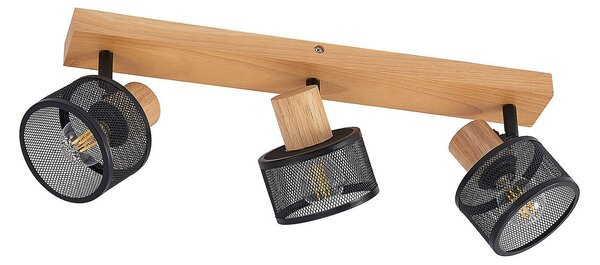 Stropní Lampa Lindby, Evinora, stmívatelné, Dřevo, Obývací pokoj, Dřevo, Moderní