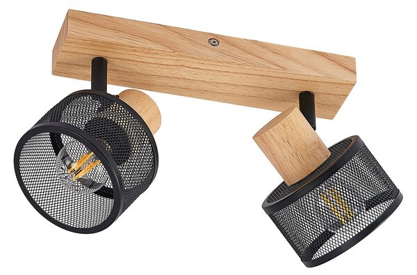 Stropní Lampa Lindby, Evinora, stmívatelné, Dřevo, Obývací pokoj, Dřevo, Moderní