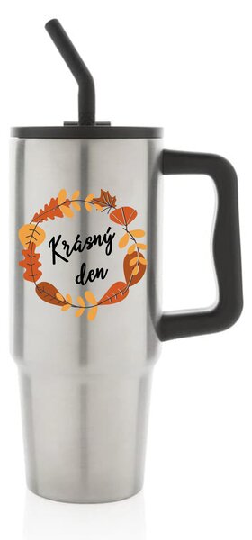 KRÁSNÝ DEN (PODZIM) - stříbrný cestovní termohrnek 900 ml