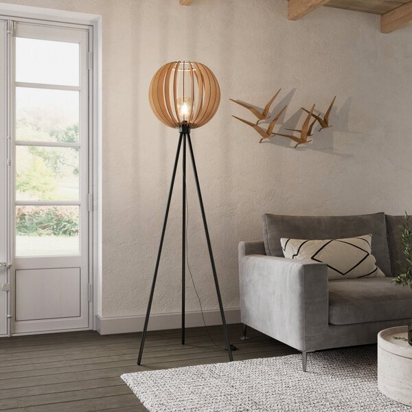 Stojací Lampa Envostar, Clay, Černá, Obývací pokoj, Kov, Skandinávský