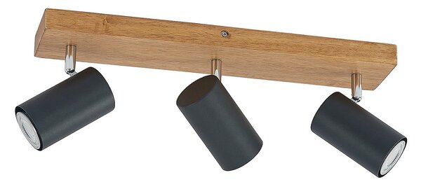 Stropní Lampa Lindby, Maniva, stmívatelné, Dřevo, Obývací pokoj, Kov, Moderní