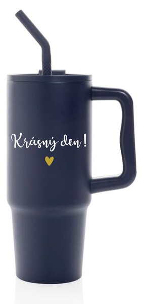KRÁSNÝ DEN - modrý cestovní termohrnek 900 ml