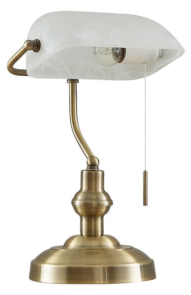 Stolní lampa Lindby, Profina, Bronzová / starobylá mosaz, Obývací pokoj, Kov, Starožitný