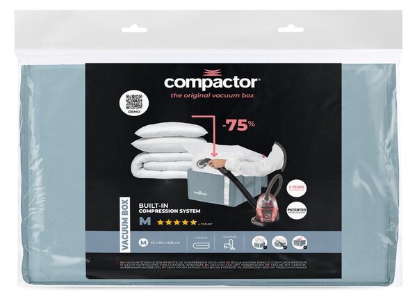 Vakuový plastový úložný box na oblečení 42x40x25 cm Blue Edition – Compactor