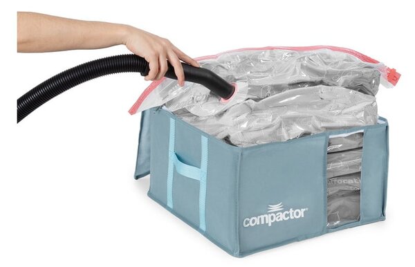 Vakuový plastový úložný box na oblečení 42x40x25 cm Blue Edition – Compactor