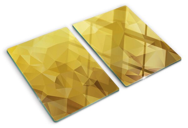 Skleněné krájecí prkénko Geometrie ve zlatých odstínech ddk-nr-wm-00005998