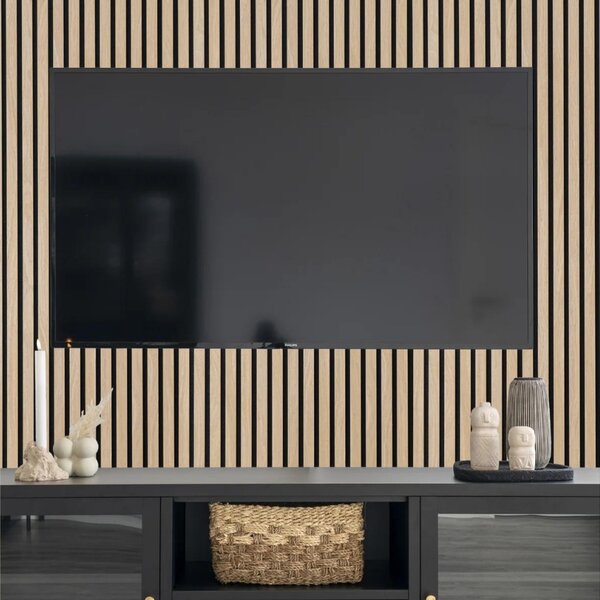 Nordic Living Dubový akustický panel Zuis 240 x 60 cm