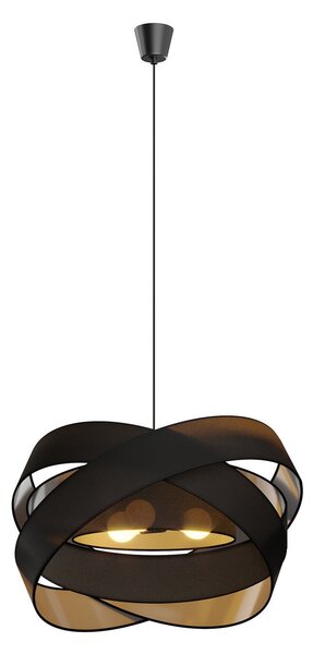Závěsná svítidlo Lindby, Simaria, stmívatelné, Černá, Obývací pokoj, Tkanina / Textil, Moderní