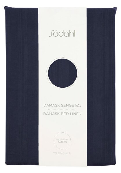 Tmavě modré damaškové povlečení na jednolůžko/prodloužené 140x220 cm Noble – Södahl