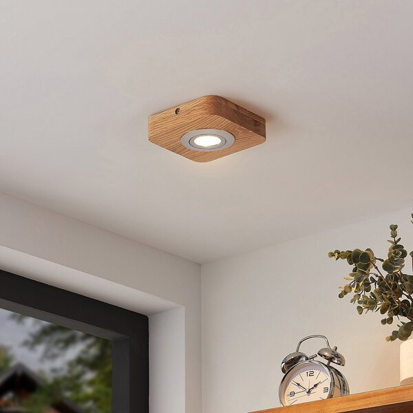 Stropní Lampa Lindby, Mikari, Dřevo, Obývací pokoj, Dřevo, Moderní