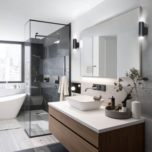 Brilagi - Koupelnové bodové svítidlo SELE AQUA 2xGU10/30W/230V IP44 černá