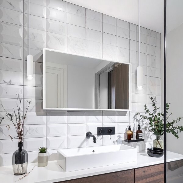 Brilagi - Koupelnový lustr na lanku SELE AQUA 1xGU10/30W/230V IP44 bílá