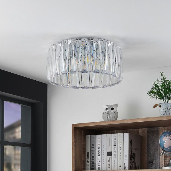 Stropní Lampa Lindby, Sofia, stmívatelné, Transparentní, Obývací pokoj, Plast, Moderní