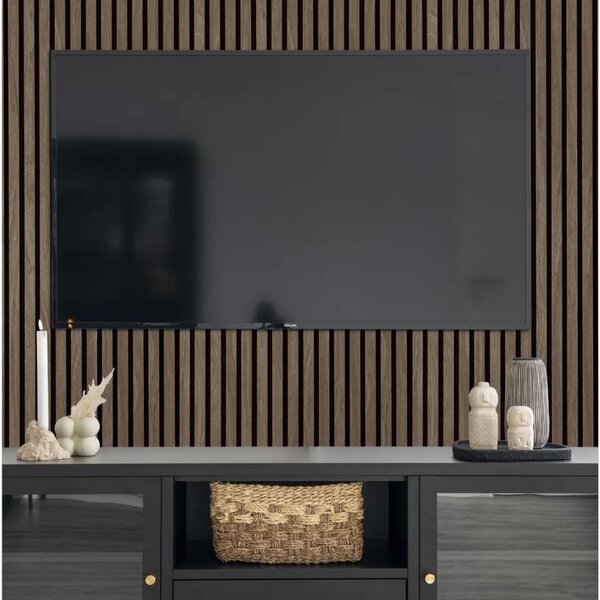 Nordic Living Ořechový akustický panel Zuis 240 x 60 cm