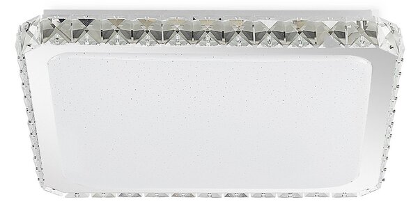 Stropní Lampa Lindby, Lorand, stmívatelné, Bílá, Obývací pokoj, Křišťál, Moderní