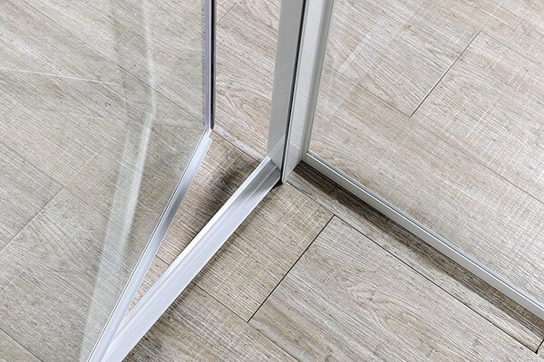 Aqualine Aqualine, AMICO sprchové dveře výklopné 1040-1220x1850mm, čiré sklo, G100