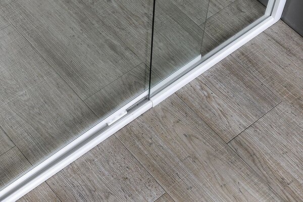 Aqualine Aqualine, AMICO sprchové dveře výklopné 1040-1220x1850mm, čiré sklo, G100