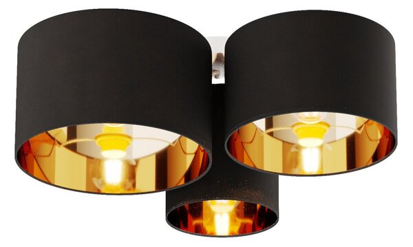 Stropní Lampa Lindby, Laurenz, stmívatelné, Černá, Obývací pokoj, Tkanina / Textil, Moderní