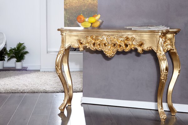 Konzolový stolek Vedine, 110 cm, zlatý