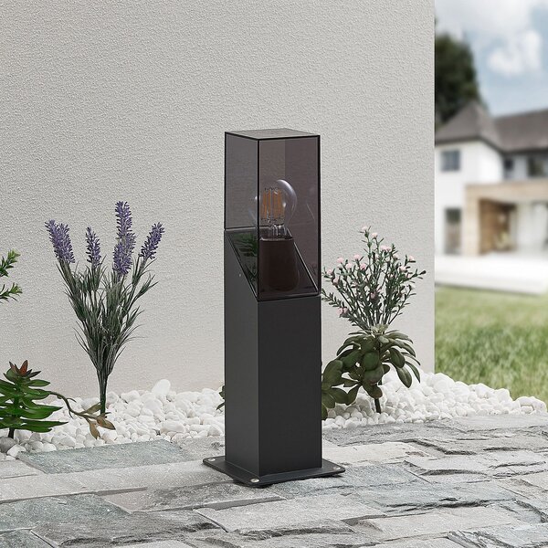 Venkovní svítidla Lucande, Fiola, stmívatelné, Černá, Terasa, Kov, Moderní