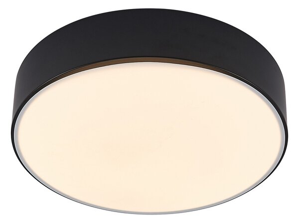 Stropní Lampa Lindby, Simera, stmívatelné, Černá, Obývací pokoj, Plast, Moderní