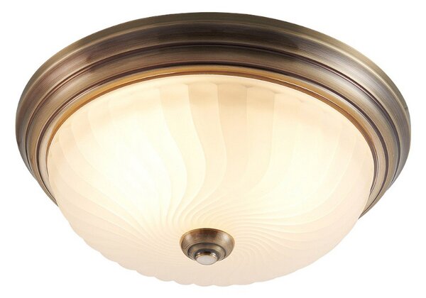 Stropní Lampa Lindby, Pakka, stmívatelné, Bronzová / starobylá mosaz, Obývací pokoj, Sklo, Starožitný
