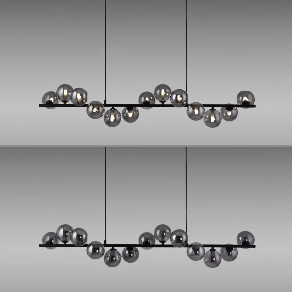 Schöner Wohnen 14504-18 - LED Lustr na lanku DUBAI 13xG9/3W/230V černá/kouřová