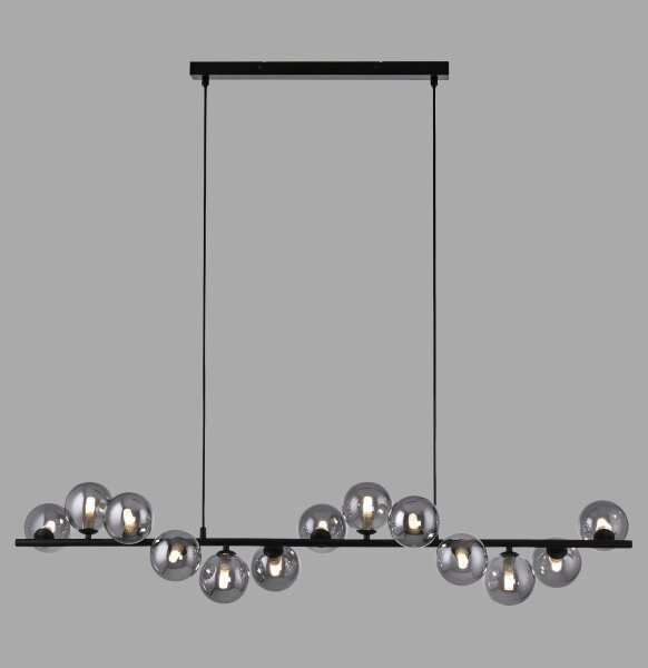 Schöner Wohnen 14504-18 - LED Lustr na lanku DUBAI 13xG9/3W/230V černá/kouřová