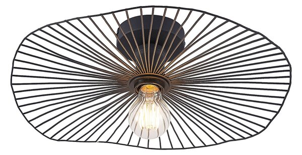 Stropní Lampa Lindby, Ruota, stmívatelné, Černá, Obývací pokoj, Kov, Moderní