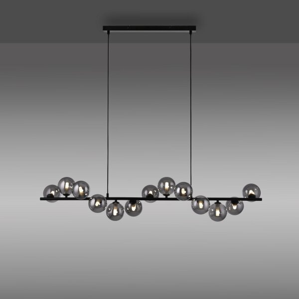 Schöner Wohnen 14504-18 - LED Lustr na lanku DUBAI 13xG9/3W/230V černá/kouřová