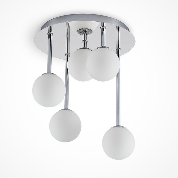 Stropní Lampa Lindby, Chrissy, stmívatelné, Metalická, Obývací pokoj, Kov, Moderní
