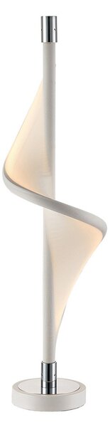 Stolní lampa Lucande, Edano, stmívatelné, Bílá, Obývací pokoj, Tkanina / Textil, Moderní