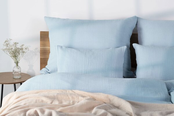 DARRÉ Celoroční mušelínové povlečení Ice Blue - GOTS Velikost: atypický 200 x 200 + 2 x 70 x 90