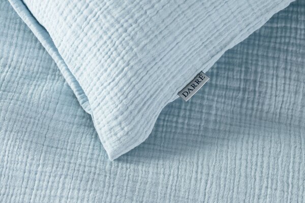 DARRÉ Celoroční mušelínové povlečení Ice Blue - GOTS Velikost: atypický 200 x 200 + 2 x 70 x 90
