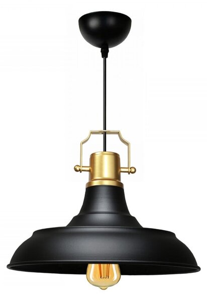 Černé závěsné svítidlo s kovovým stínidlem ø 25 cm Tarsus – Opviq lights