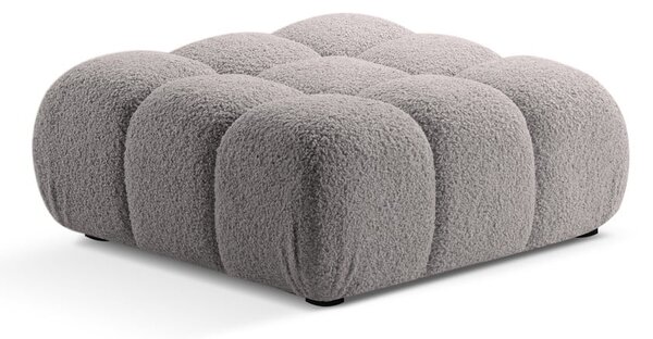 Světle šedá modulární podnožka z textilie bouclé Bellis – Micadoni Home