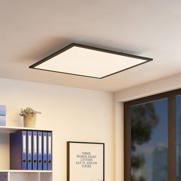Stropní Lampa Lindby, Nelios, Černá, Kuchyně, Plast, Moderní