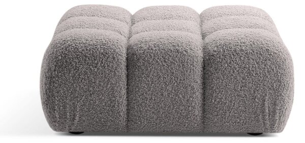 Světle šedá modulární podnožka z textilie bouclé Bellis – Micadoni Home
