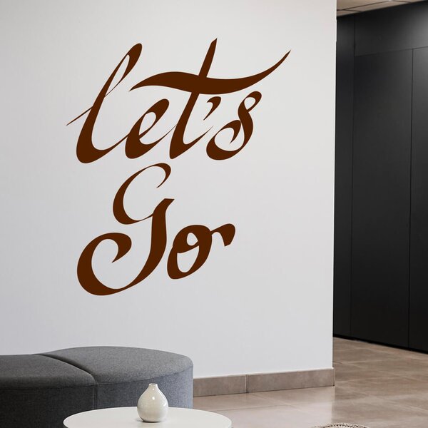 Živá Zeď Samolepka Let’s Go Barva: černá