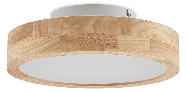 Stropní Lampa Lindby, Lanira, stmívatelné, Dřevo, Obývací pokoj, Dřevo, Moderní