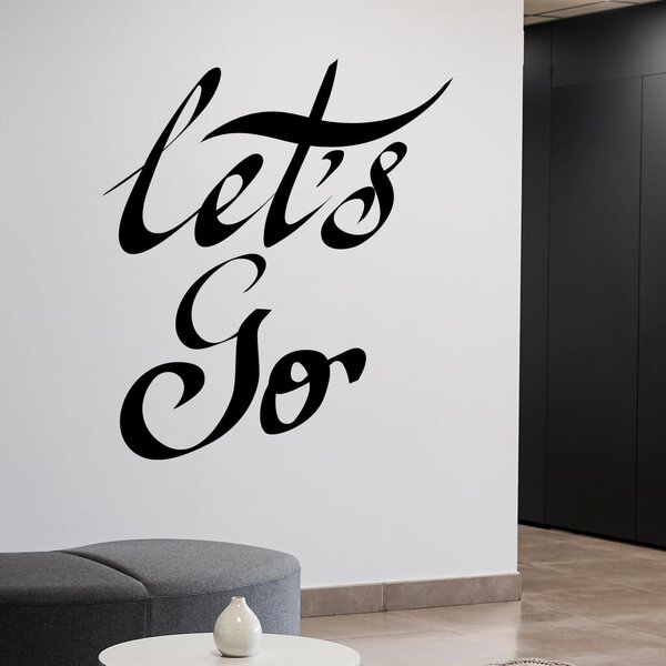 Živá Zeď Samolepka Let’s Go Barva: černá