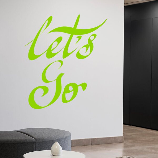Živá Zeď Samolepka Let’s Go Barva: černá
