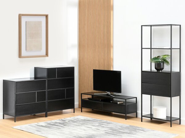 TV stolek/skříňka Subsidios (černá). Akce -14%