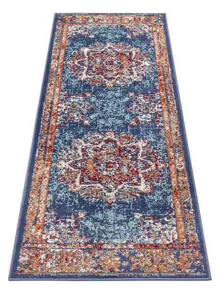 Tmavě modrý koberec běhoun 80x240 cm Orient Maderno – Hanse Home