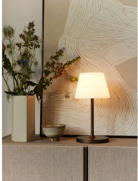 Stolní lampa Halo Design, stmívatelné, Zlatá / mosazná, Obývací pokoj, Hliník