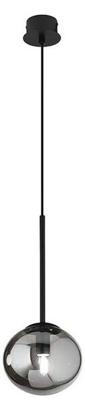 Ondaluce - Lustr na lanku JEWEL 1xE14/10W/230V pr. 17 cm černá/kouřová černá