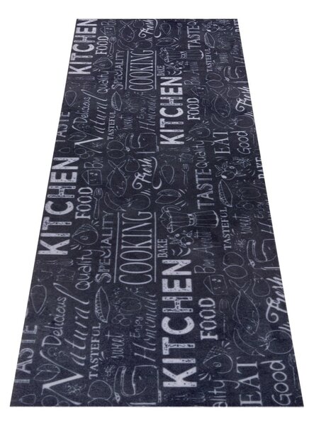 Černý koberec běhoun 50x150 cm Wild Kitchen Board – Hanse Home