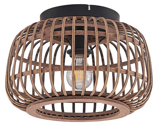 Stropní Lampa Lindby, Bominio, stmívatelné, Dřevo, Obývací pokoj, Dřevo, Skandinávský